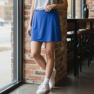 Spandex blue Pickleball Travelwear stretchy L skort